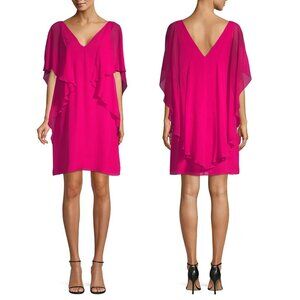 Trina Turk BUENA VISTA V-Neck Silk Shift Dress